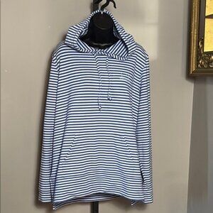 Vineyard Vines XL Oversized Terry Hoodie Tunic Marlin Stripes